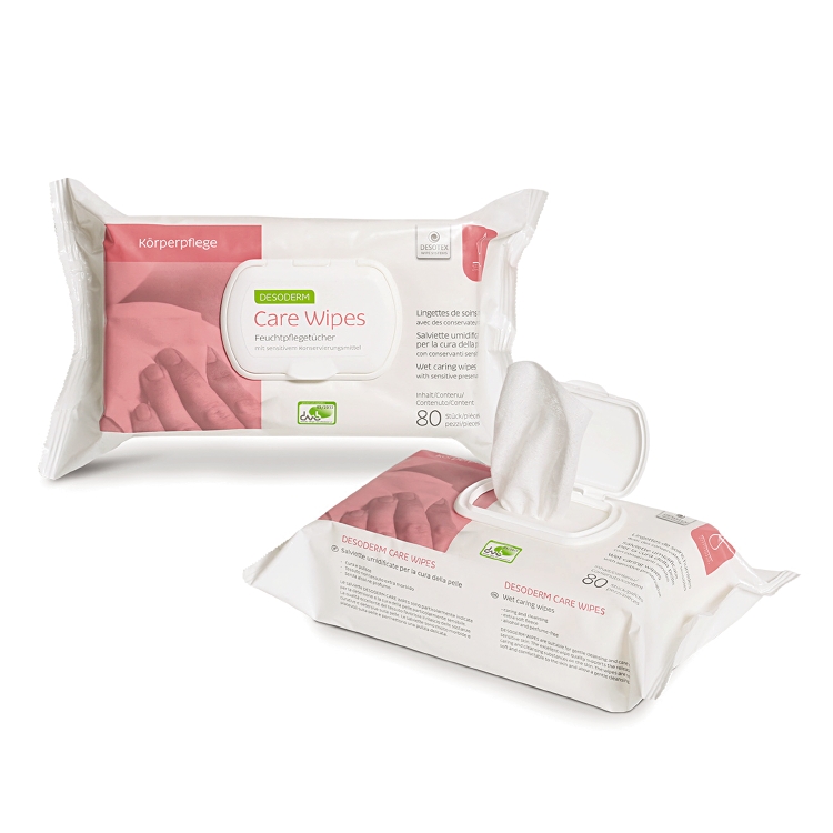 Hautpflegetücher Desoderm Care Wipes | Beutel à 80 Stk.