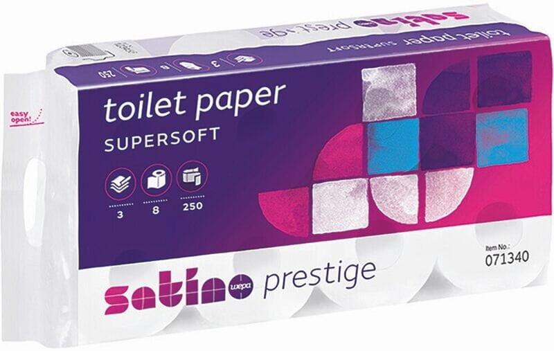 Toilettenpapier Satino Prestige | 3-lagig | 250 Blatt Toilettenpapier Satino Prestige | 3-lagig | 250 Blatt