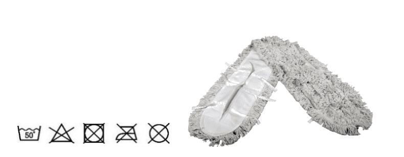 Feuchtwischmopp mit Bänder | Baumwolle/Mischfaser | 1 Stück