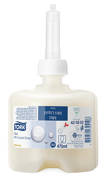 Tork Premium mini mild Flüssigseife | 475 ml | S2 System | 8 Flaschen Tork Premium mini mild Flüssigseife | 475 ml | S2 System | 8 Flaschen