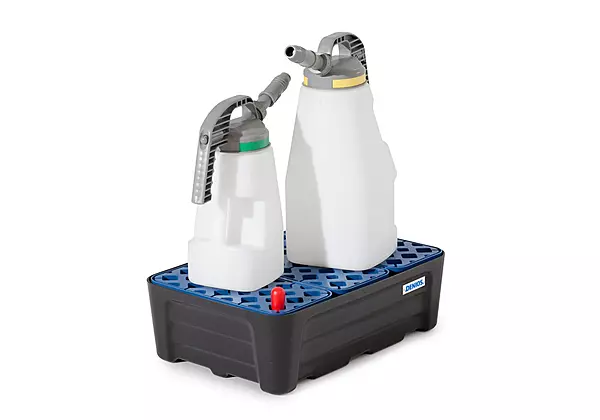Kleingebindewanne pro-line aus Polyethylen (PE) | mit Gitterrost | 30 Liter | 592 x 400 x 185 mm