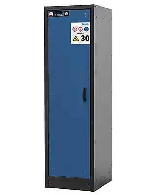 Feuerbeständiger Gefahrstoffschrank Basis-Line Typ 30-63L | Anthrazit-Blau | 3 Einlegeböden | 1 Stück