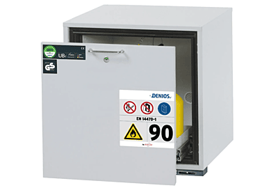 Feuerbeständiger Unterbauschrank GU 50 | Typ 90 | mit 1 Auszugswanne | Grau | 1 Stück