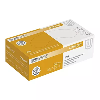 Unigloves Comfort® | Latexhandschuhe | Grösse 6/XS | 100 Stück