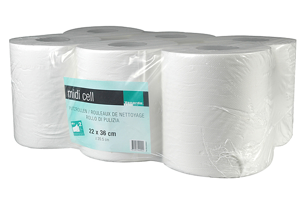 Putzrollen Venardo Midi | 2-lagig | 486 Blatt | 6 Rollen Putzrollen Venardo Midi | 2-lagig | 486 Blatt | 6 Rollen