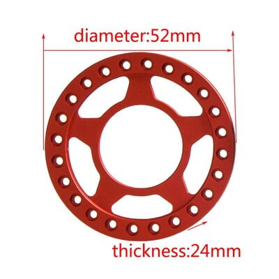 1.9" Aluminium 5 Spoke Star Beadlock Rings Red Silver Grey Black 1.9" Aluminium 5 Spoke Star Beadlock Rings Red Silver Grey Black