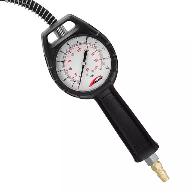Accufill Analogue Tyre Inflator H43 1.8m – 20.H43.02 Dial Gauge