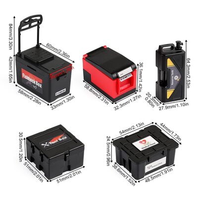 Scale 1:10 Storage Cargo Luggage Fishing Boxes Crawler Scale 1:10 Storage Cargo Luggage Fishing Boxes Crawler