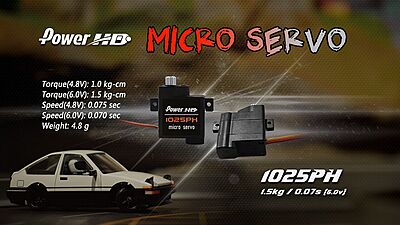 POWER HD HD-1025PH Micro Servo (1.5kg/0.07s)
