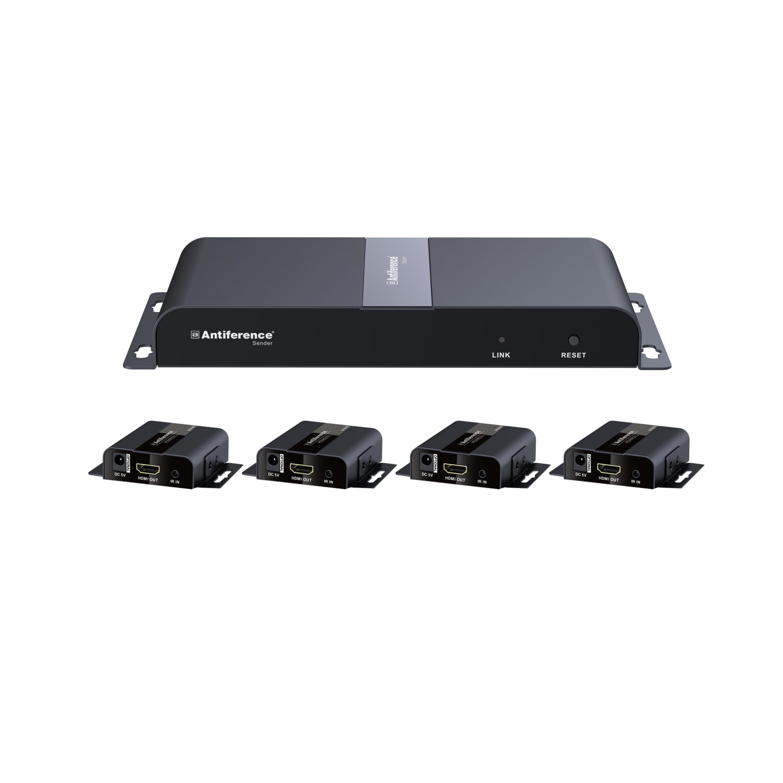 Antiference HDMI CAT6 Splitter Kit with HDMI Loop & IR Control 4 Way