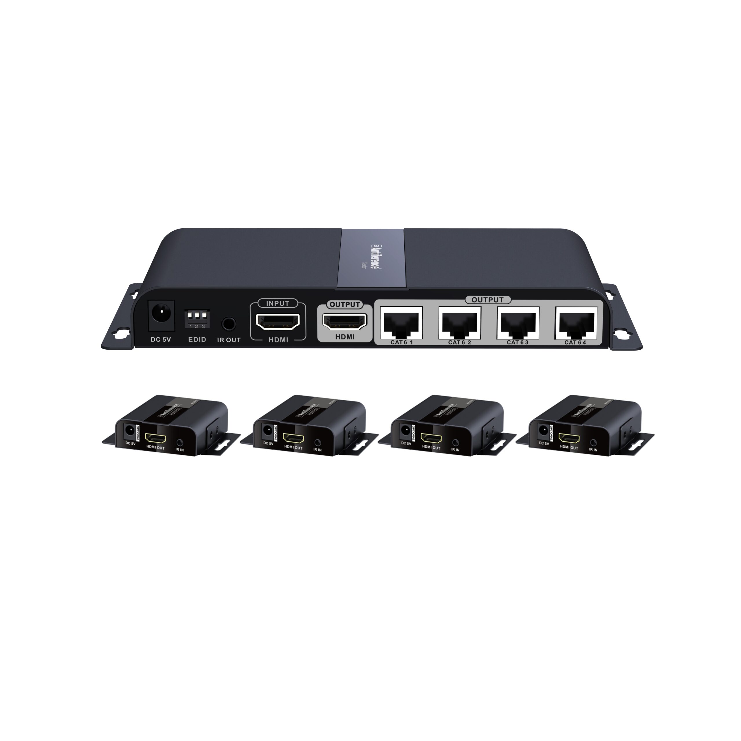 Antiference HDMI CAT6 Splitter Kit with HDMI Loop & IR Control 4 Way