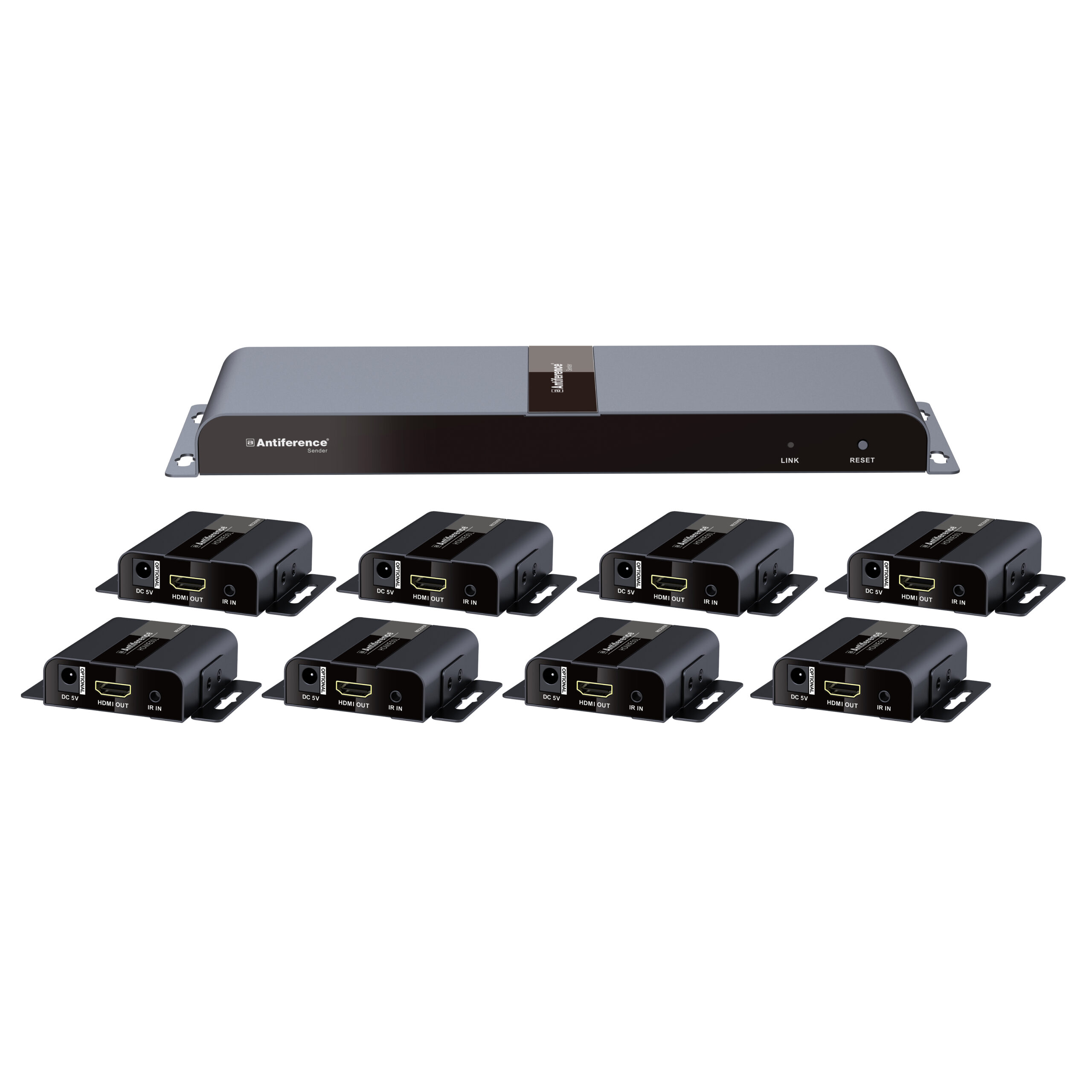 Antiference HDMI CAT6 Splitter Kit with HDMI Loop & IR Control 8 Way