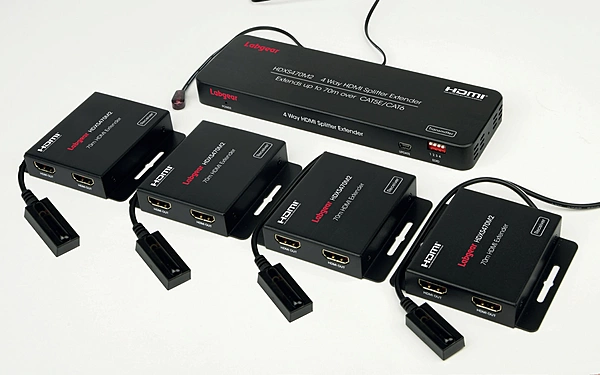 Labgear HDMI Extender Twin Output 4-Way
