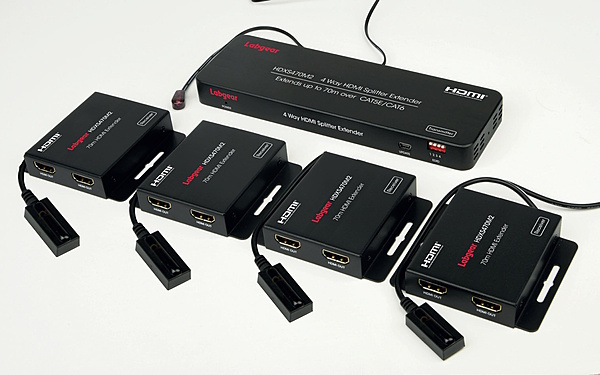 Labgear HDMI Extender Twin Output 4-Way