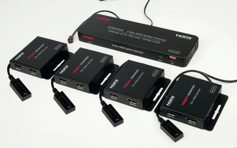 Labgear HDMI Extender Twin Output 4-Way