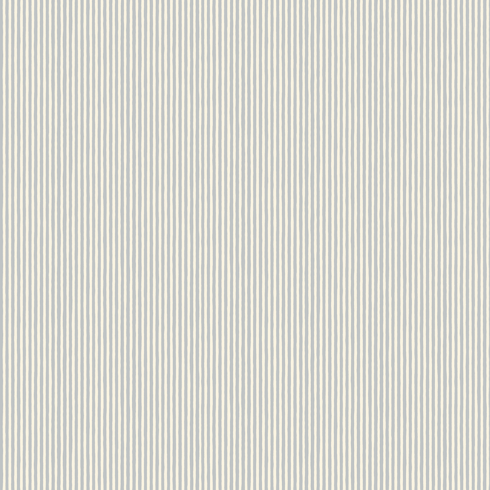 Hand Painted Stripe - Barton Blue - Cotswold White Hand Painted Stripe - Barton Blue - Cotswold White