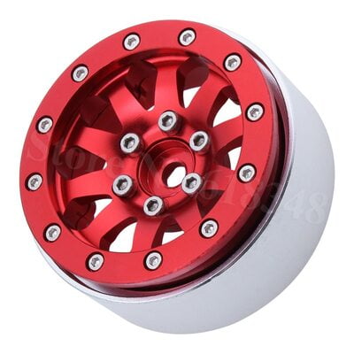 1.9" Beadlock Aluminium Alloy Orange Red Crawler Car RC Set of 4 Wheels Rim 1.9" Beadlock Aluminium Alloy Orange Red Crawler Car RC Set of 4 Wheels Rim