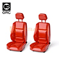 GRC 1/10 Scale Hard Plastic Seats Red 2pcs