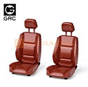 GRC 1/10 Sacle Hard Plastic Seats Reddish-brown 2pcs