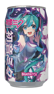 Hatsune Miku Blueberry Flavour Soda Can (12 x 330ml) Hatsune Miku Blueberry Flavour Soda Can (12 x 330ml)