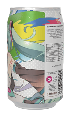 Hatsune Miku Summer Fruits Flavour Soda Can (12 x 330ml) Hatsune Miku Summer Fruits Flavour Soda Can (12 x 330ml)