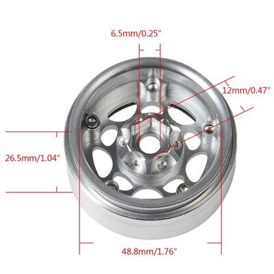 1.9" 27mm Aluminium Beadlock Wheels "O Series" (Pr) 1.9" 27mm Aluminium Beadlock Wheels "O Series" (Pr)