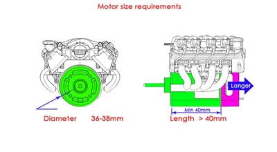Scale Motor Cover Fan Cooling V8 TRX4 TRX6 AXIAL SCX10 90046 VS4 Scale Motor Cover Fan Cooling V8 TRX4 TRX6 AXIAL SCX10 90046 VS4
