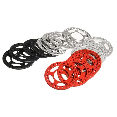 1.9" Aluminium 5 Spoke Star Beadlock Rings Red Silver Grey Black 1.9" Aluminium 5 Spoke Star Beadlock Rings Red Silver Grey Black