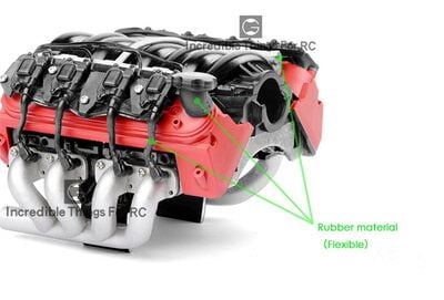 Scale Motor Cover Fan Cooling V8 TRX4 TRX6 AXIAL SCX10 90046 VS4 Scale Motor Cover Fan Cooling V8 TRX4 TRX6 AXIAL SCX10 90046 VS4