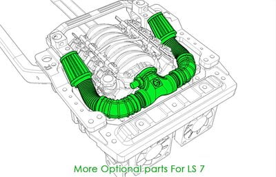 Scale Motor Cover Fan Cooling V8 TRX4 TRX6 AXIAL SCX10 90046 VS4 Scale Motor Cover Fan Cooling V8 TRX4 TRX6 AXIAL SCX10 90046 VS4