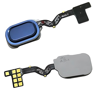 For Samsung Galaxy A6 Plus 2018 , A605 - Replacement Home Button With Fingerprint Reader - Blue
