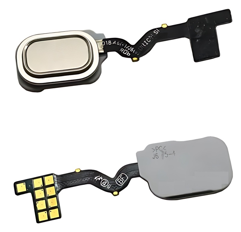 For Samsung Galaxy A6 Plus 2018 , A605 - Replacement Home Button With Fingerprint Reader - Gold