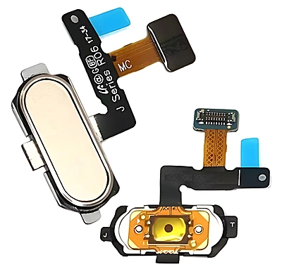 For Samsung Galaxy J7 2017 J730 - Replacement Home Button With Fingerprint Reader - Gold