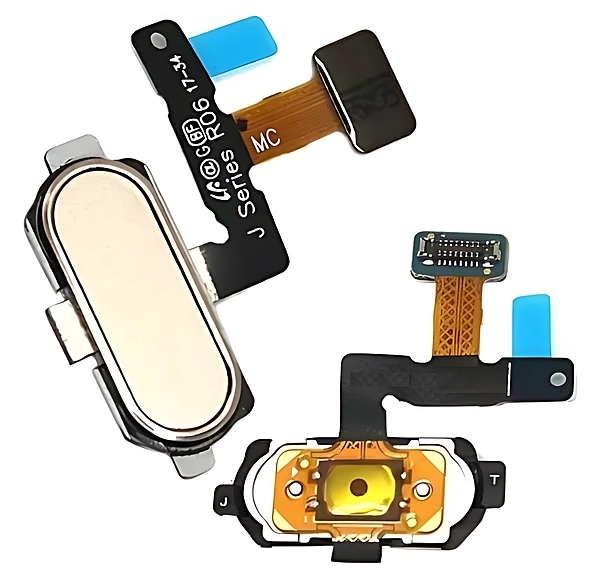 For Samsung Galaxy J7 2017 J730 - Replacement Home Button With Fingerprint Reader - Gold