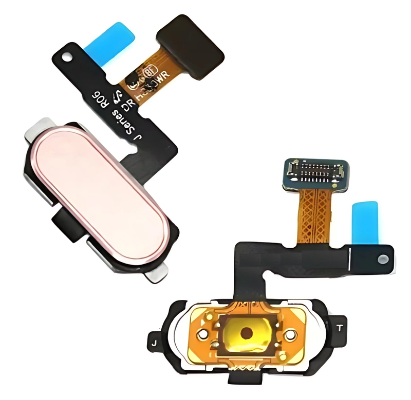 For Samsung Galaxy J7 2017 J730 - Replacement Home Button With Fingerprint Reader - Pink