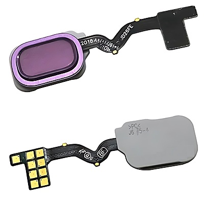 For Samsung Galaxy A6 Plus 2018 , A605 - Replacement Home Button With Fingerprint Reader - Purple