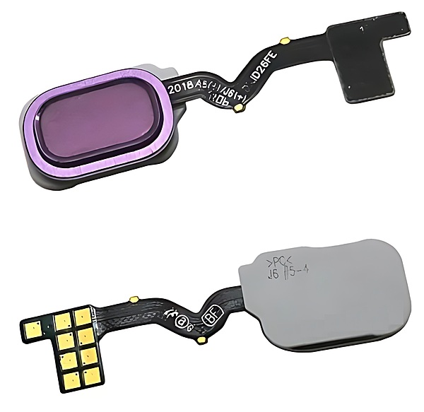 For Samsung Galaxy A6 Plus 2018 , A605 - Replacement Home Button With Fingerprint Reader - Purple