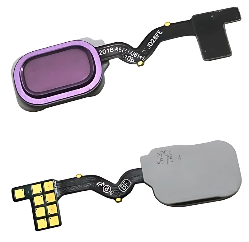 For Samsung Galaxy A6 Plus 2018 , A605 - Replacement Home Button With Fingerprint Reader - Purple