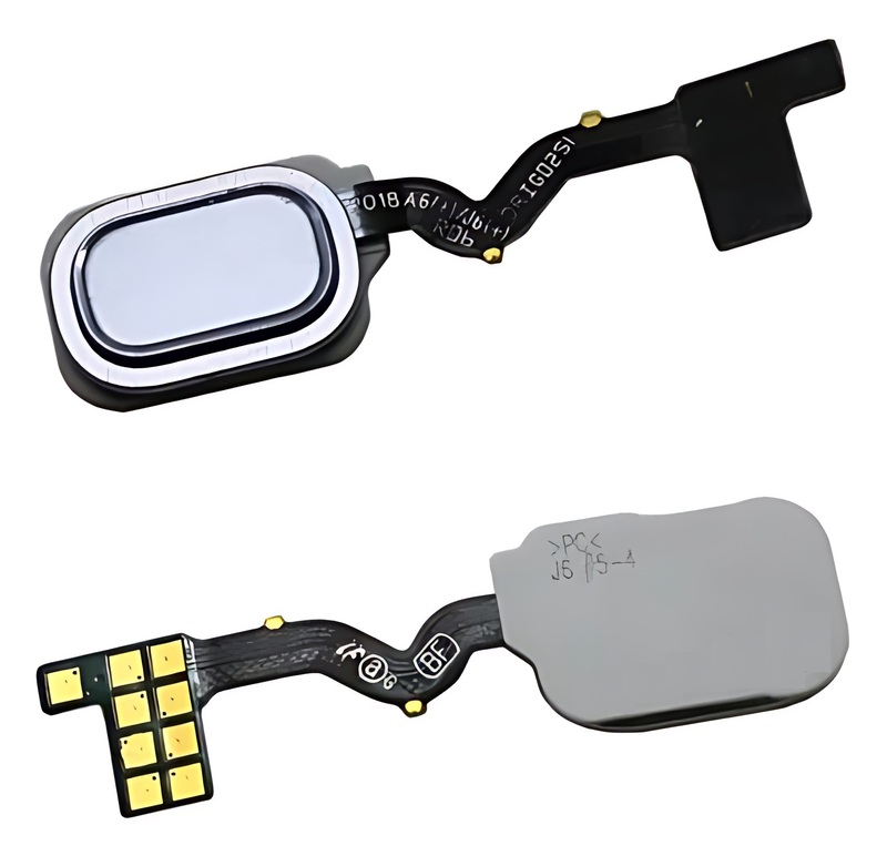 For Samsung Galaxy A6 Plus 2018 , A605 - Replacement Home Button With Fingerprint Reader - Silver