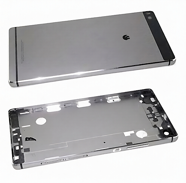 Genuine Huawei Ascend P8 - Replacement Rear Metal Housing Assembly With Buttons - Grey - Original
