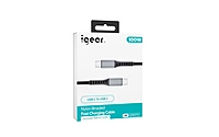 iGear Karbon Ino 2M USB C to USB C 100W Premium Nylon Braided Cable