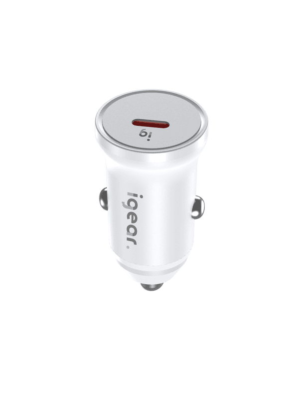 iGear PD 20W Car Charger - White