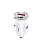 iGear PD + USB 20W Car Charger - White
