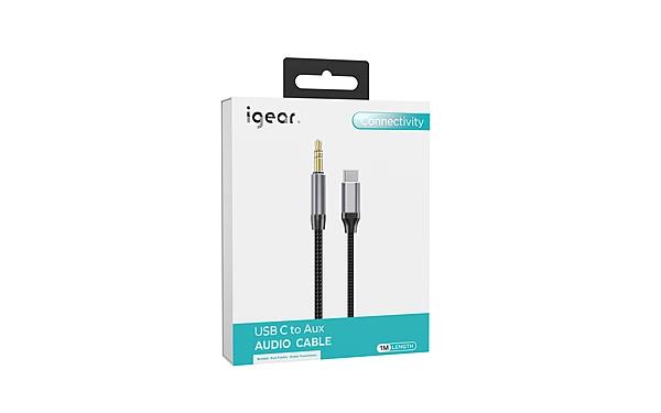 iGear 1M Type C Audio Premium Nylon Braided Cable