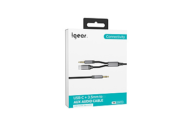 iGear 3.5 to 3.5 + Type C 1M Premium Nylon Braided Cable