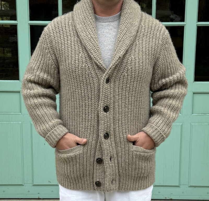 Cardigan col châle - Denim