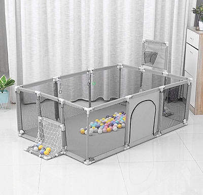 Кошара за игра с баскетболен кош и футболни врати Кошара за игра с баскетболен кош и футболни врати