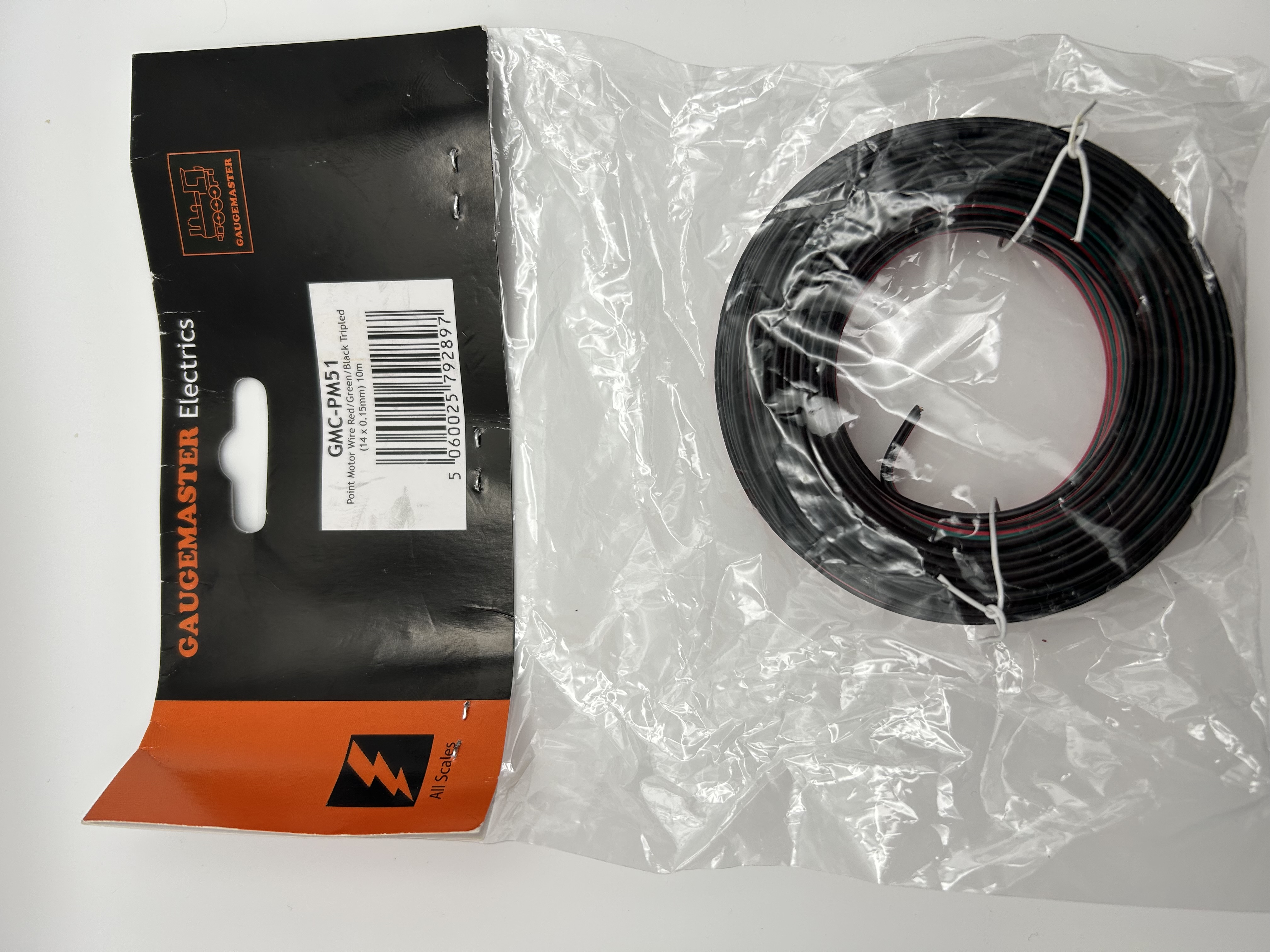 Gaugemaster - GMCPM51 - Point Motor Wire Red/Green/Black 10m Gaugemaster - GMCPM51 - Point Motor Wire Red/Green/Black 10m