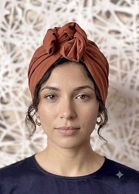 TURBANTE CORTO TERRACOTA