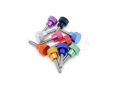 M4 x 15mm Thumb Bolts (Aluminium/Stainless,Pk5) M4 x 15mm Thumb Bolts (Aluminium/Stainless,Pk5)